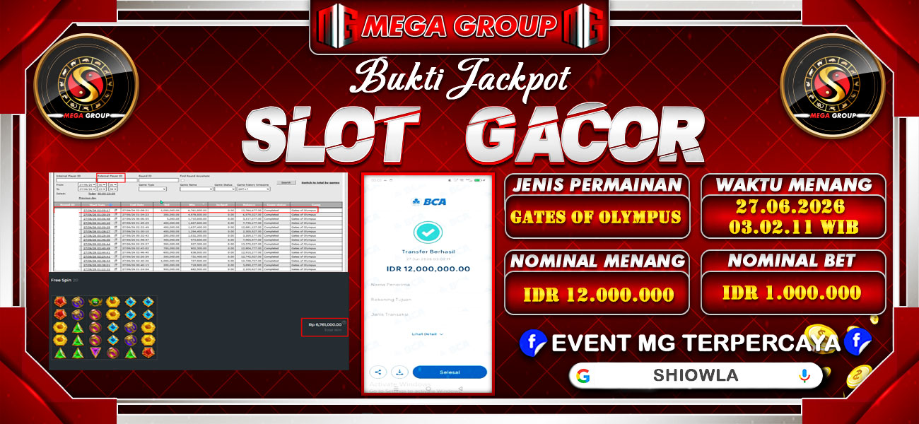 Bukti JP situs Shiowla hari Sabtu, 27 Juni 2026